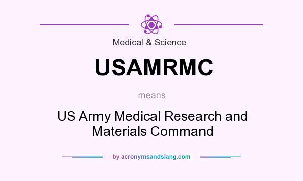 What does USAMRMC mean? It stands for US Army Medical Research and Materials Command