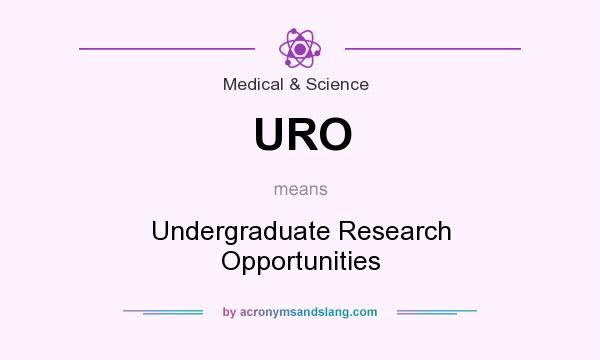 What does URO mean? It stands for Undergraduate Research Opportunities