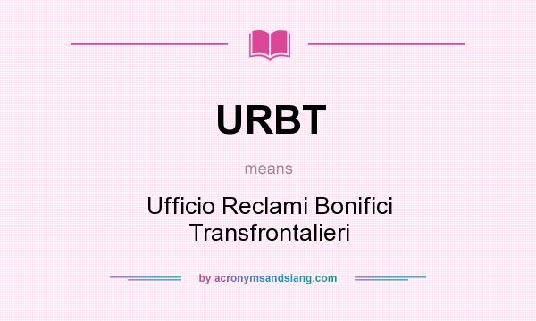 What does URBT mean? It stands for Ufficio Reclami Bonifici Transfrontalieri