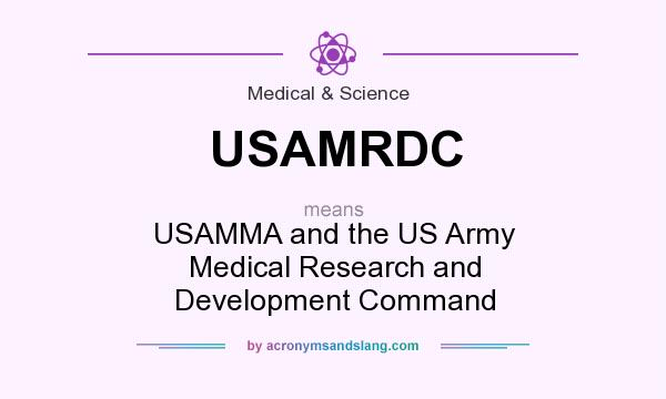 What does USAMRDC mean? It stands for USAMMA and the US Army Medical Research and Development Command