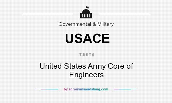 What does USACE mean? It stands for United States Army Core of Engineers