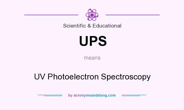 What does UPS mean? It stands for UV Photoelectron Spectroscopy