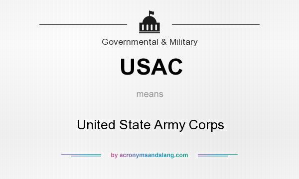 What does USAC mean? It stands for United State Army Corps