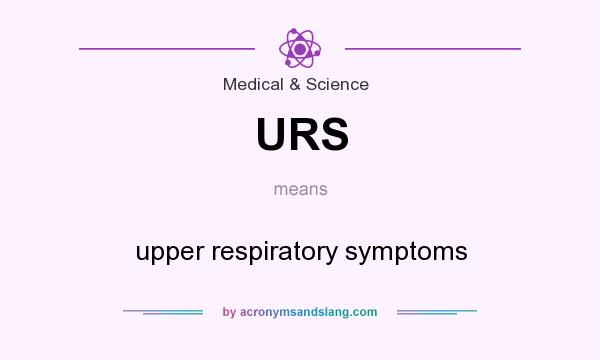 What does URS mean? It stands for upper respiratory symptoms