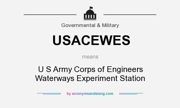 What does USACEWES mean? It stands for U S Army Corps of Engineers Waterways Experiment Station