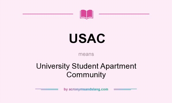 What does USAC mean? It stands for University Student Apartment Community