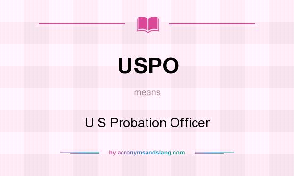 What does USPO mean? It stands for U S Probation Officer