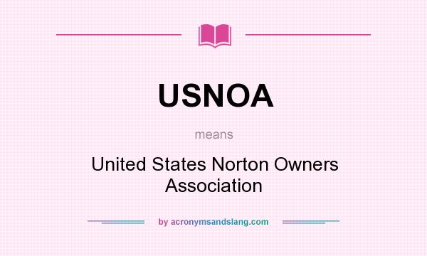 What does USNOA mean? It stands for United States Norton Owners Association