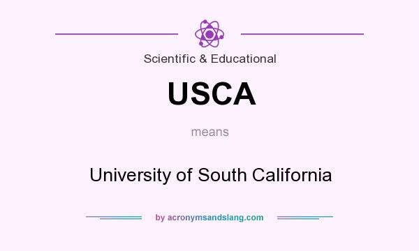 What does USCA mean? It stands for University of South California