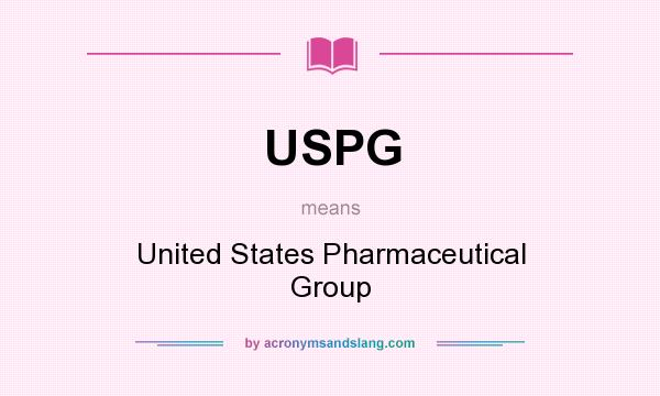 What does USPG mean? It stands for United States Pharmaceutical Group