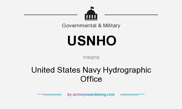 What does USNHO mean? It stands for United States Navy Hydrographic Office