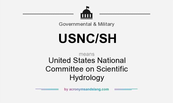 What does USNC/SH mean? It stands for United States National Committee on Scientific Hydrology