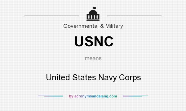 What does USNC mean? It stands for United States Navy Corps