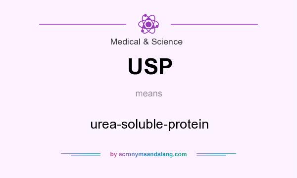 What does USP mean? It stands for urea-soluble-protein