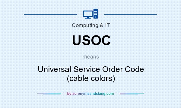 What does USOC mean? It stands for Universal Service Order Code (cable colors)