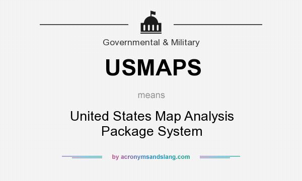 What does USMAPS mean? It stands for United States Map Analysis Package System