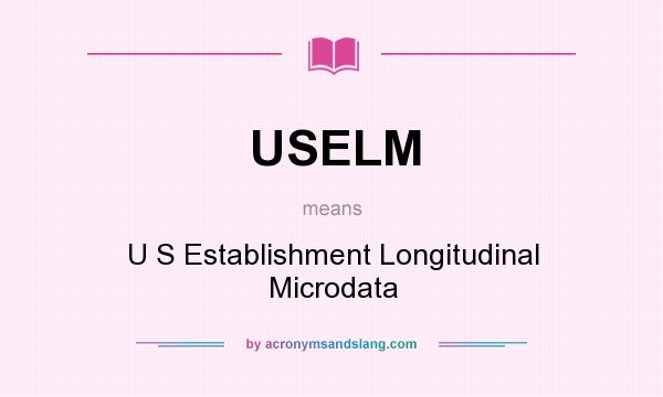 What does USELM mean? It stands for U S Establishment Longitudinal Microdata