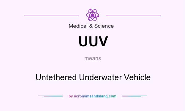 What does UUV mean? It stands for Untethered Underwater Vehicle
