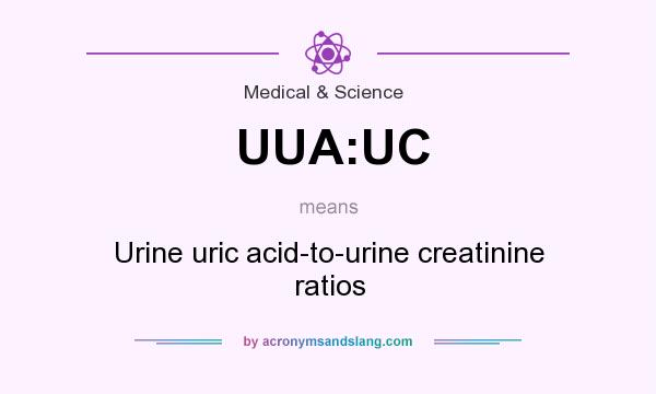 What does UUA:UC mean? It stands for Urine uric acid-to-urine creatinine ratios