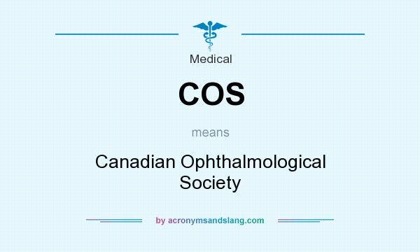 What does COS mean? It stands for Canadian Ophthalmological Society