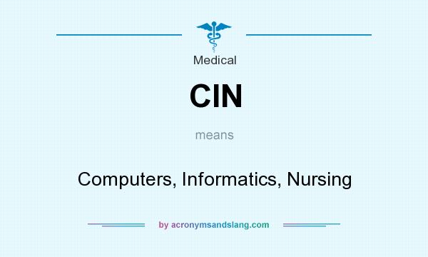 What does CIN mean? It stands for Computers, Informatics, Nursing