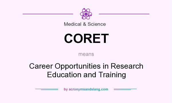 What does CORET mean? It stands for Career Opportunities in Research Education and Training
