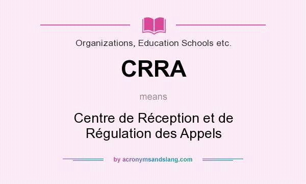 What does CRRA mean? It stands for Centre de Réception et de Régulation des Appels