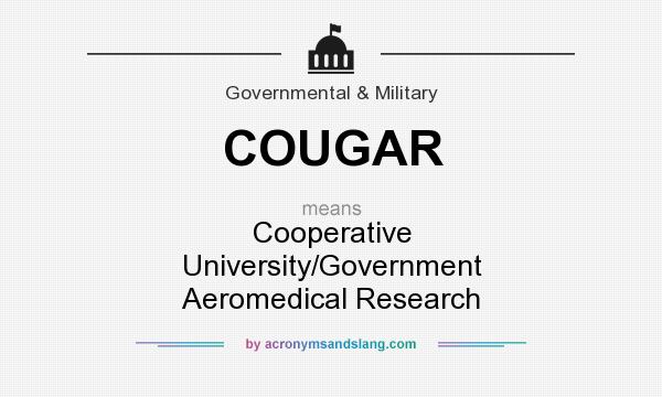 What does COUGAR mean? It stands for Cooperative University/Government Aeromedical Research