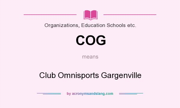 What does COG mean? It stands for Club Omnisports Gargenville