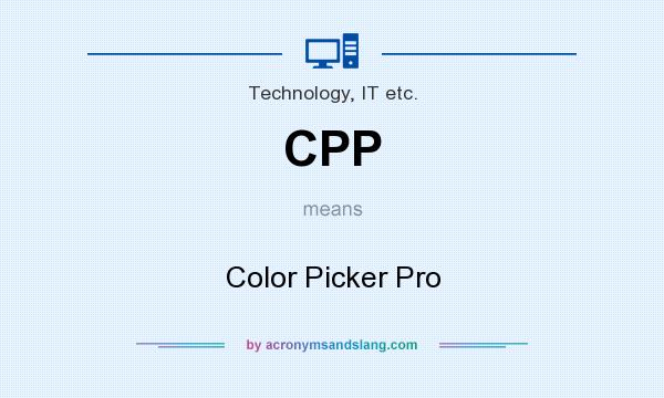 What does CPP mean? It stands for Color Picker Pro