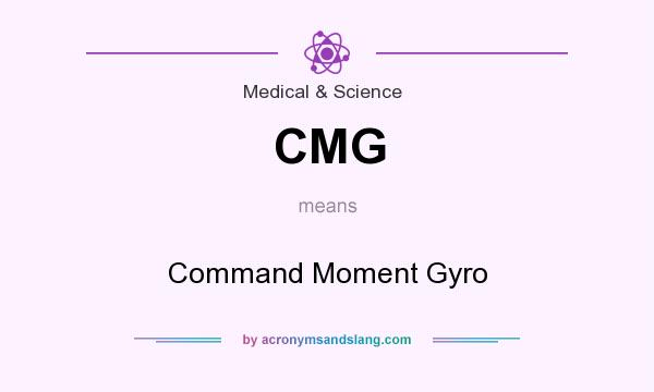 What does CMG mean? It stands for Command Moment Gyro