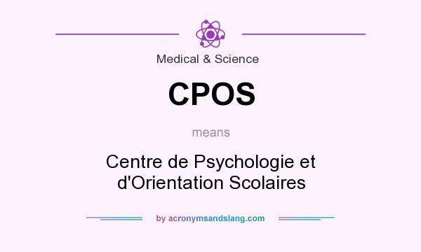 What does CPOS mean? It stands for Centre de Psychologie et d`Orientation Scolaires