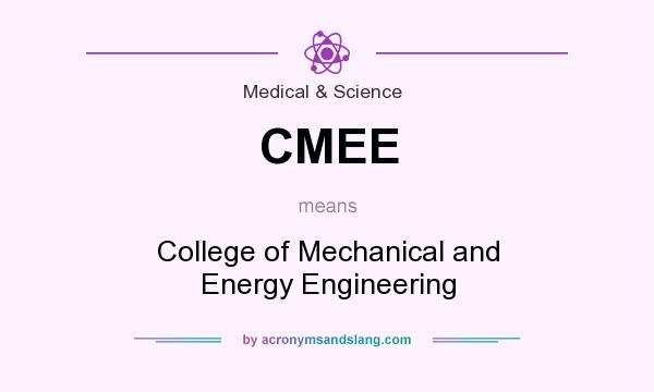 What does CMEE mean? It stands for College of Mechanical and Energy Engineering