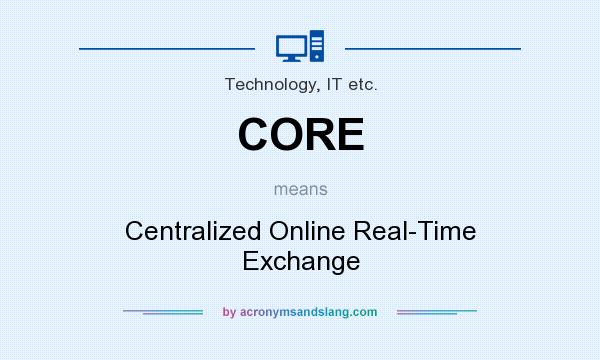 What does CORE mean? It stands for Centralized Online Real-Time Exchange
