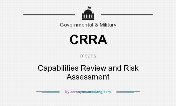 What does CRRA mean? It stands for Capabilities Review and Risk Assessment