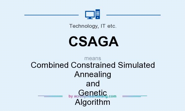 What does CSAGA mean? It stands for Combined Constrained Simulated Annealing and Genetic Algorithm