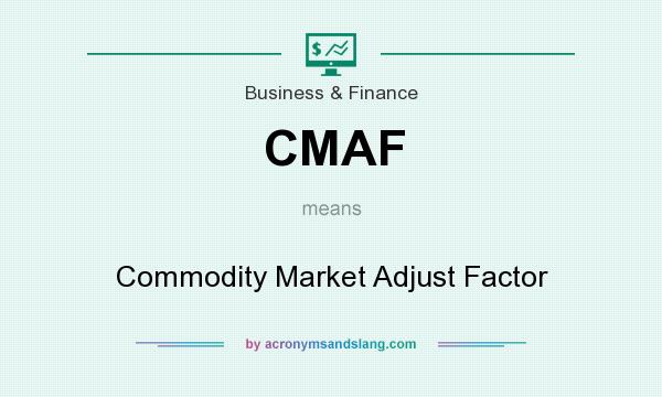 What does CMAF mean? It stands for Commodity Market Adjust Factor