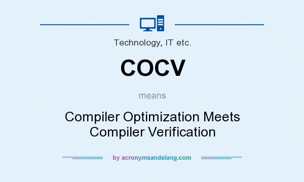 What does COCV mean? It stands for Compiler Optimization Meets Compiler Verification