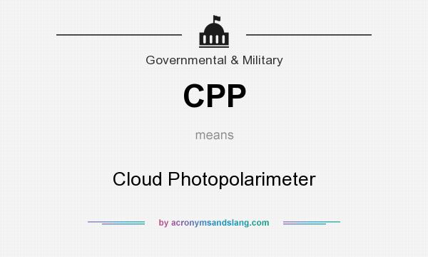 What does CPP mean? It stands for Cloud Photopolarimeter