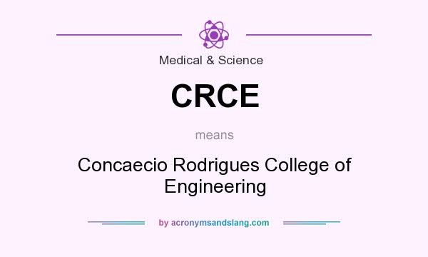 What does CRCE mean? It stands for Concaecio Rodrigues College of Engineering
