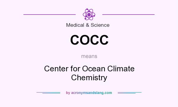 What does COCC mean? It stands for Center for Ocean Climate Chemistry