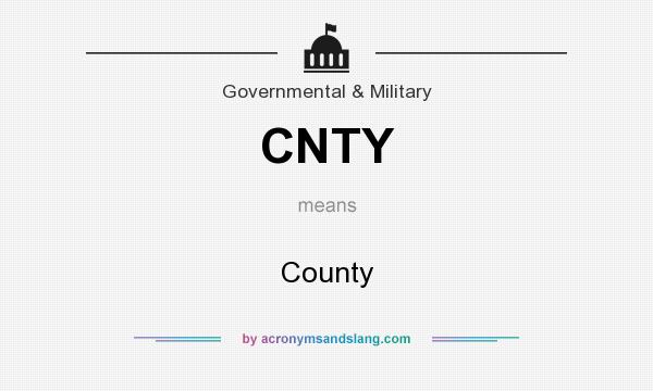 What does CNTY mean? It stands for County
