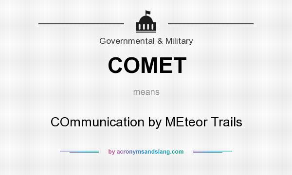 What does COMET mean? It stands for COmmunication by MEteor Trails
