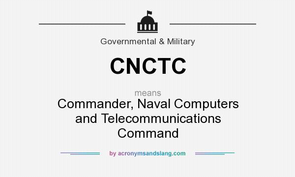 What does CNCTC mean? It stands for Commander, Naval Computers and Telecommunications Command