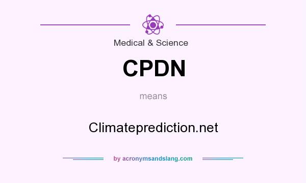 What does CPDN mean? It stands for Climateprediction.net
