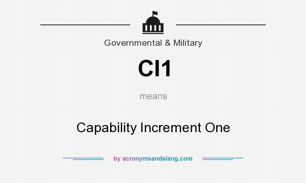 What does CI1 mean? It stands for Capability Increment One