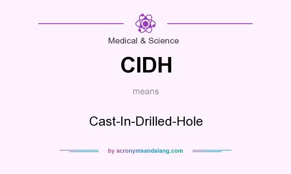 What does CIDH mean? It stands for Cast-In-Drilled-Hole