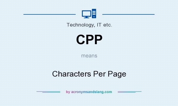 What does CPP mean? It stands for Characters Per Page