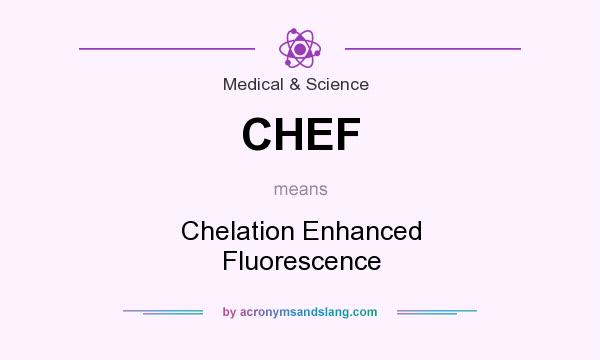 What does CHEF mean? It stands for Chelation Enhanced Fluorescence