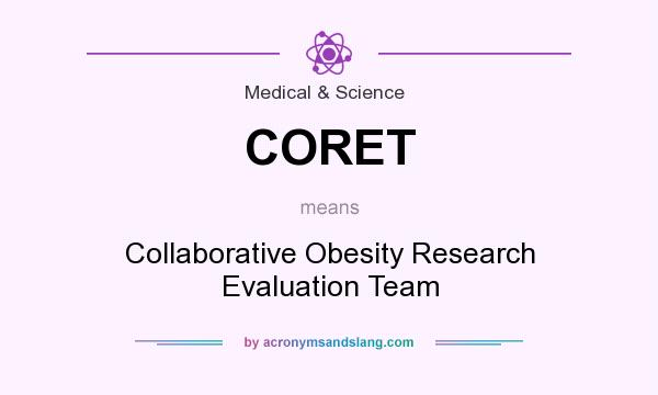 What does CORET mean? It stands for Collaborative Obesity Research Evaluation Team